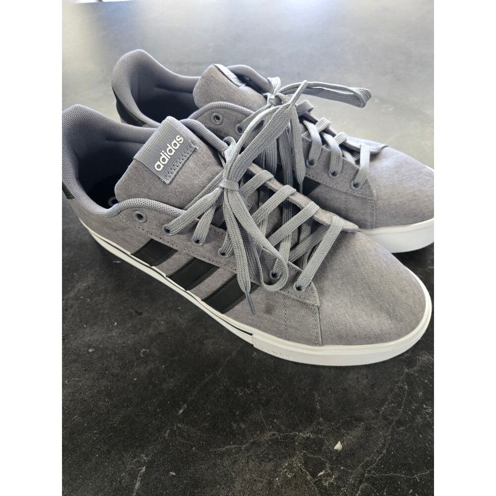 Adidas Daily 3.0 Grey Canvas Men's Low Top Skate Sneakers Size 12 IF4493